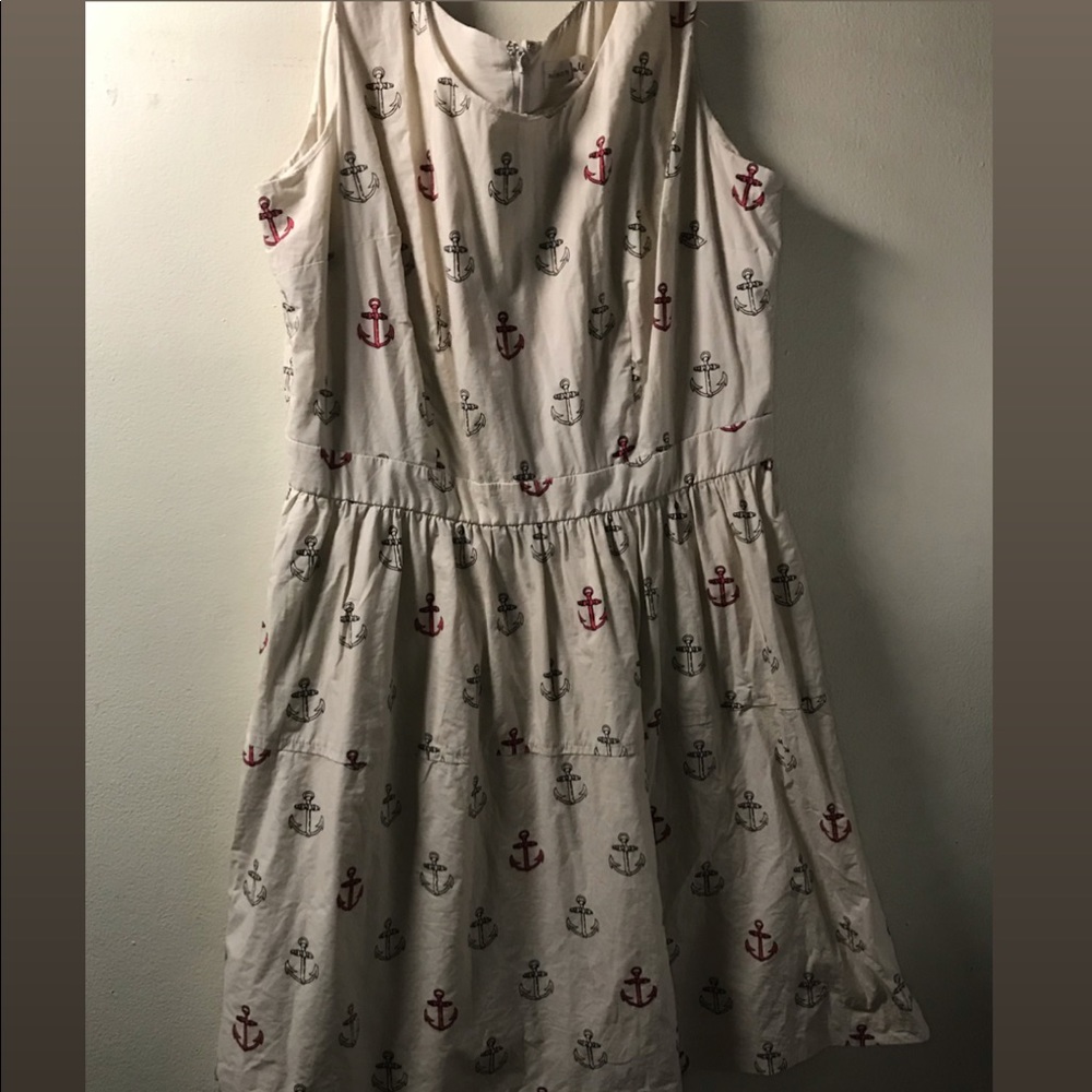 NAUTICAL FIT & FARE CREAM DRESS